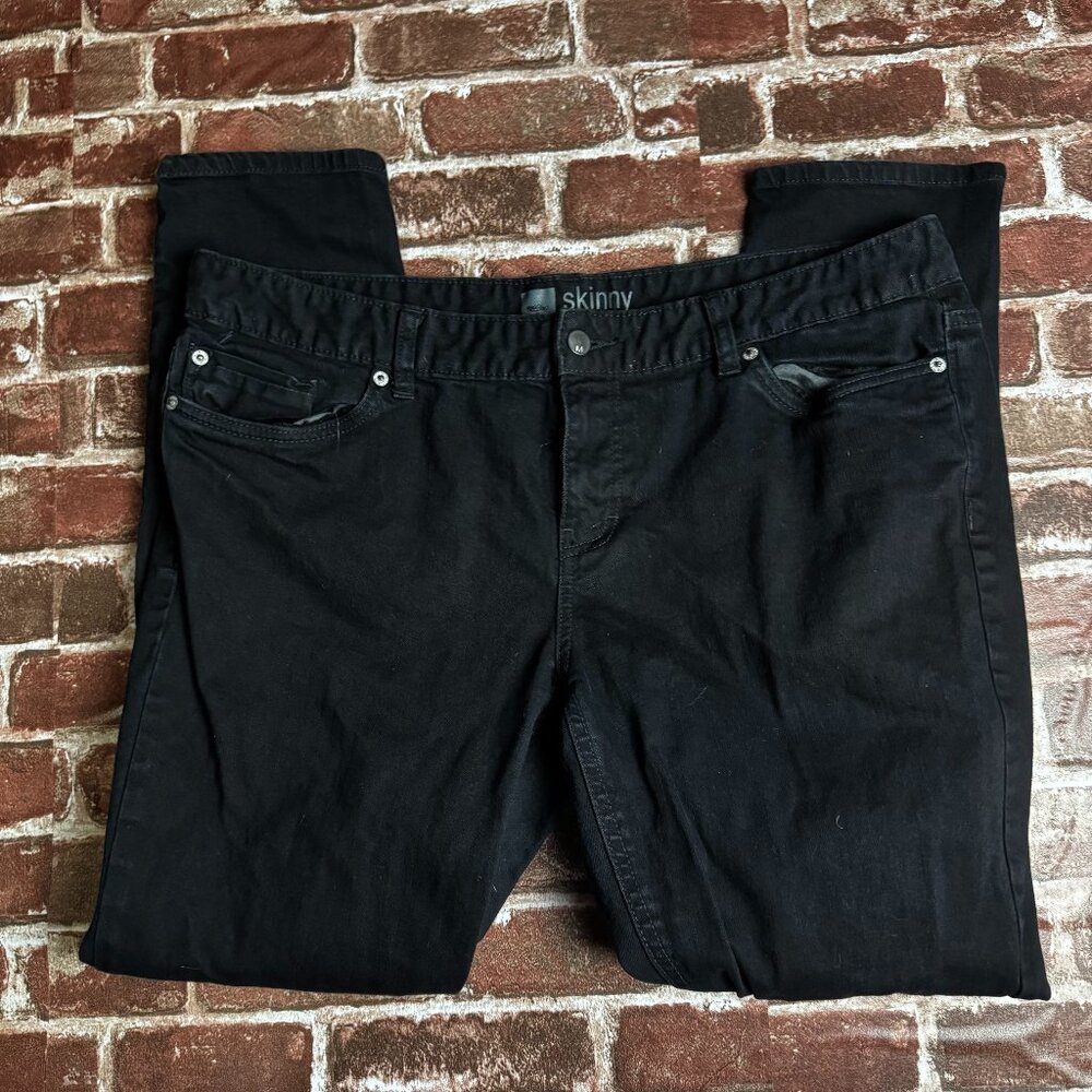 Mossimo Ladies Skinny Premium Denim Jeans, 16 Short, Black